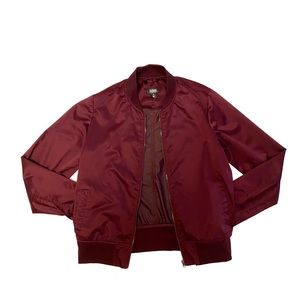 Women’s Maroon bomber jacket